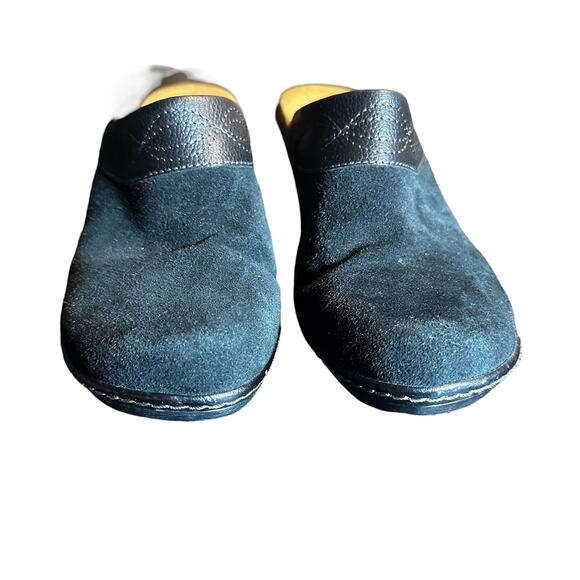 Sofft Octavia black suede and Leather clogs mules size 7 comfortable - Picture 3 of 10